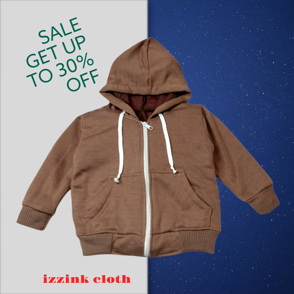 Jaket anak laki laki 1 tahun jeket bayi  fleece orange