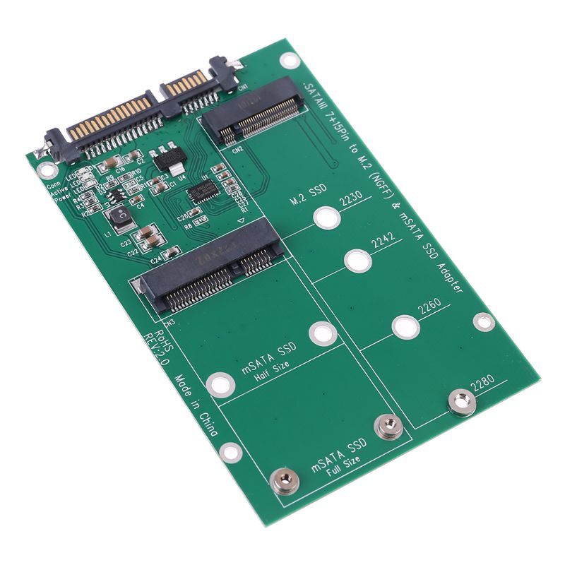 Btsg Untuk M.2 NGFF Msata SSD Ke 3.0 2.5 &quot;Adapter M2 PCI SSD Converter Riser Card