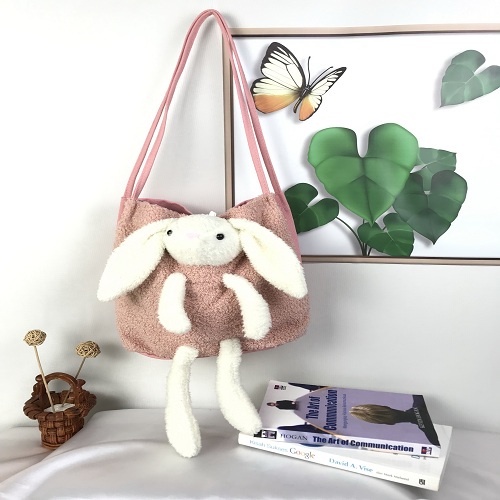 Tas Bahu Tote Shoulder Bag Wanita Remaja Anak-anak Lucu Boneka Rabbit Kelinci Impor