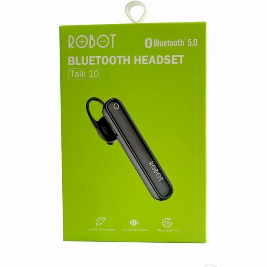 EARPHONE HEADSET ROBOT TALK 10 BLUETOOTH V5.0 - ORIGINAL - Putih