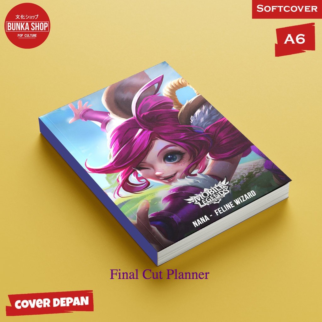 

Pocket Note mobile legends Nana feline Wizard Softcover A6 Buku Tulis catatan Notes Agenda planner Jurnal