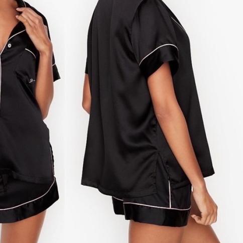 ▼ victoria’s secret pajamas ( baju / atasan tidur victoria secret) - Black, XS ○