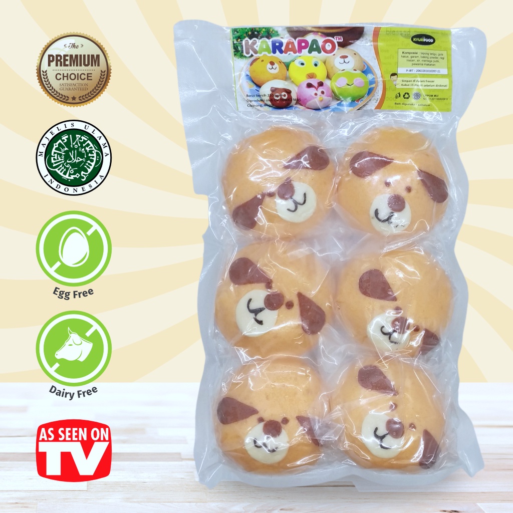 Karapao Bakpao Bapau Karakter 1 Pack 1 Rasa Kualitas Premium