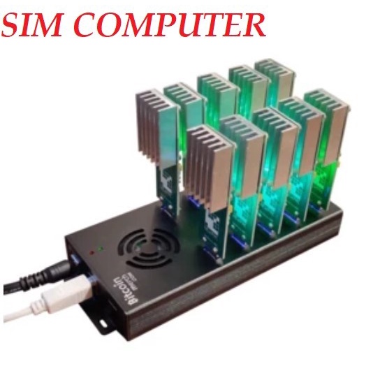 GekkoScience 10 Port USB Hub 120W Powered Charging Hub 12V 10A PSU