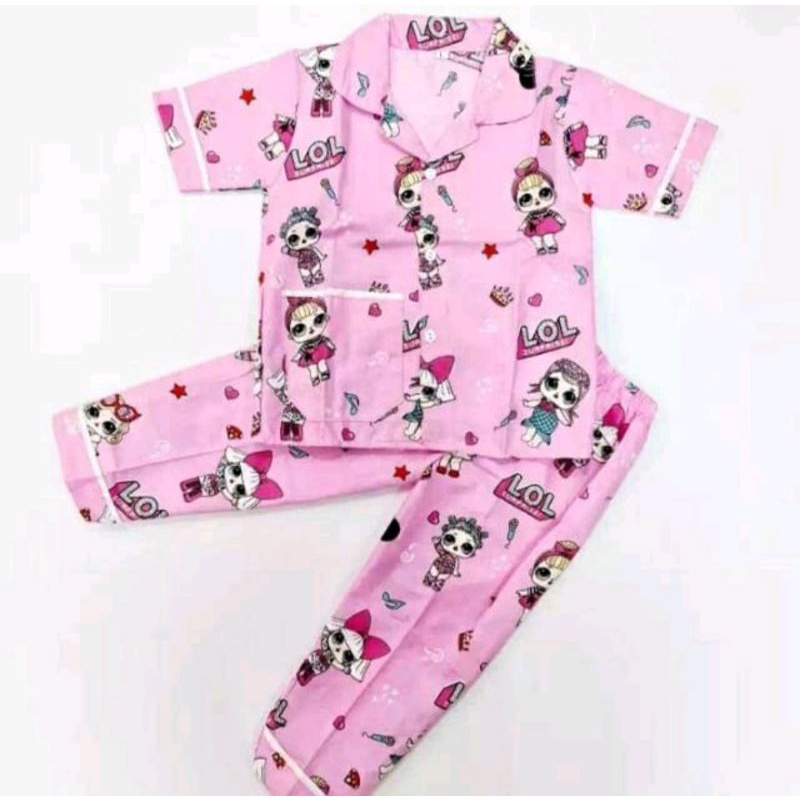 Baju tidur anak motif lengan pendek anak laki laki perempuan piyama anak pakaian tidur anak anak stelan  anak baju anak murah