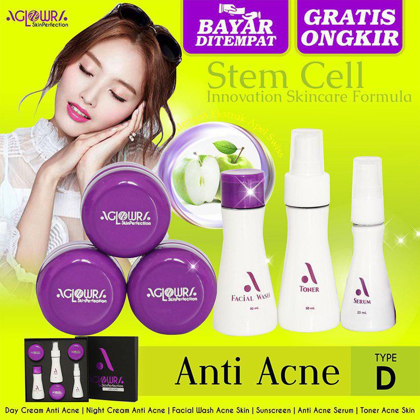 Cream Jerawat Aglowra - Paket Anti Acne D - Menghilangkan Jerawat dan Bekas Jerawat Dalam 2 Minggu