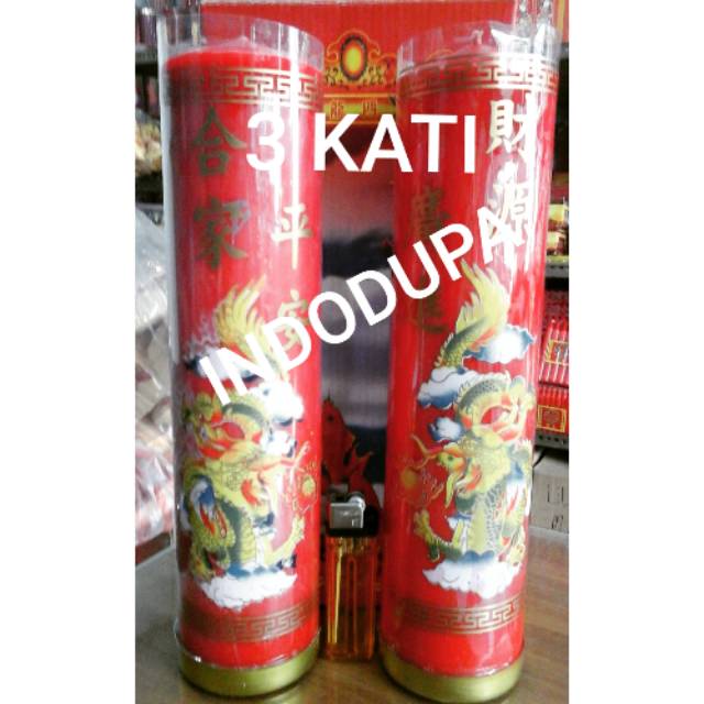 LILIN MERAH 3 KATI NAGA