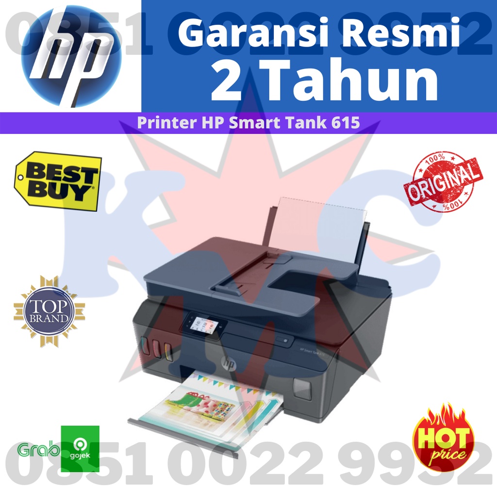 Printer HP Smart Tank 615 AIO Print Scan Copy Fax Wireless