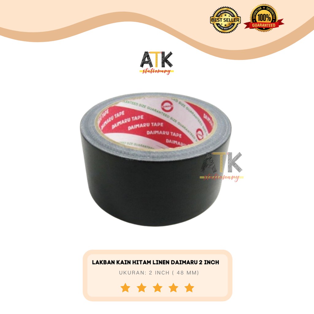 

Lakban Kain Hitam Linen 48 mm ( "2 inch") Daimaru atk