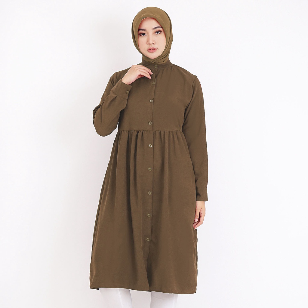 Long Tunik Polos Wanita Tunik Busui Sise L &amp; XL