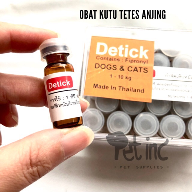 Obat kutu tetes Detick untuk anjing atau kucing