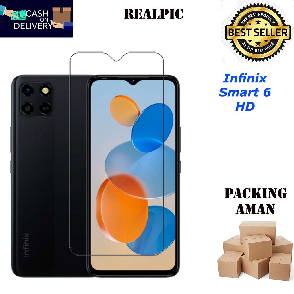 Tempered Glass Infinix Smart 6 HD Screen Protector Anti Gores