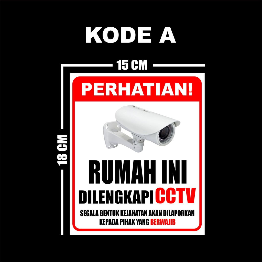 STICKER CCTV RUMAH STICKER CCTV KEAMANAN