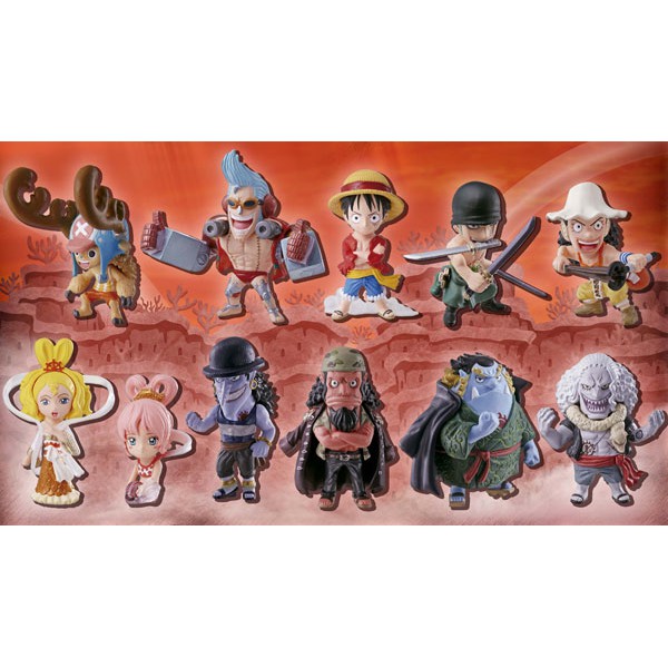FC One Piece Figure Collection Vol.23 ORI Bandai PVC Figure Franky Jinbei Zoro Ani Chara