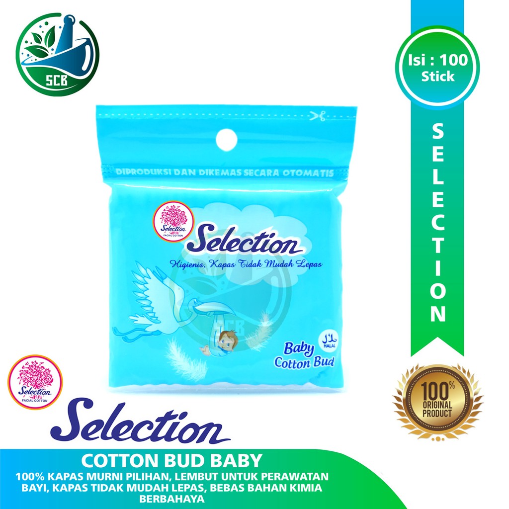 Selection Baby Cotton Bud - Korek Kuping Bayi Isi 100 pcs