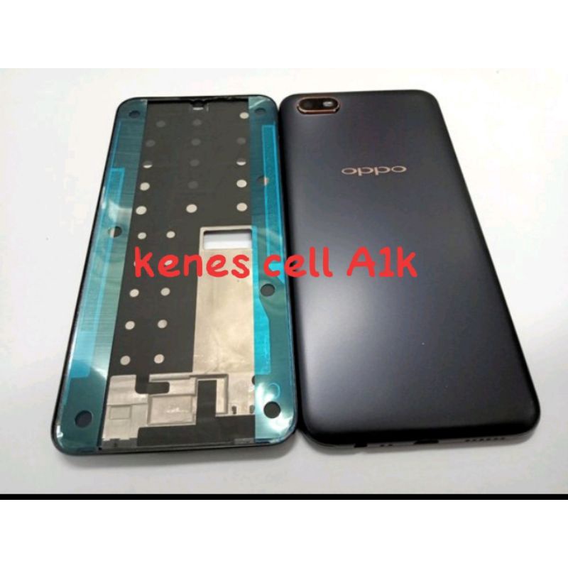 kesing casing fullset plus frame LCD backdoor Oppo A1K original
