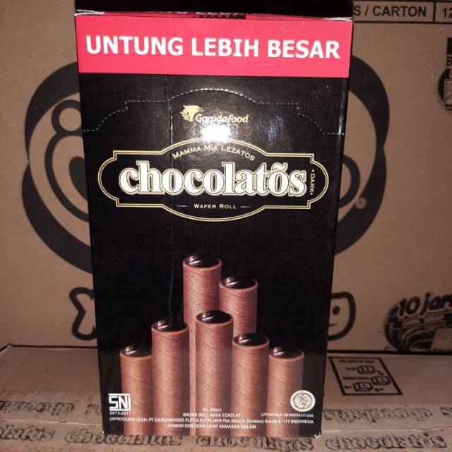 

Chocolatos dark 1 box isi 20 pcs