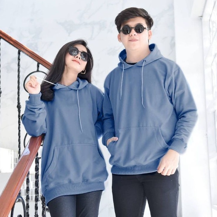 Jaket Sweater Hoodie Polos Pria Wanita Jumbo Big Size OVERSIZE XXL LD 128 Hot Item Best Seller Trend