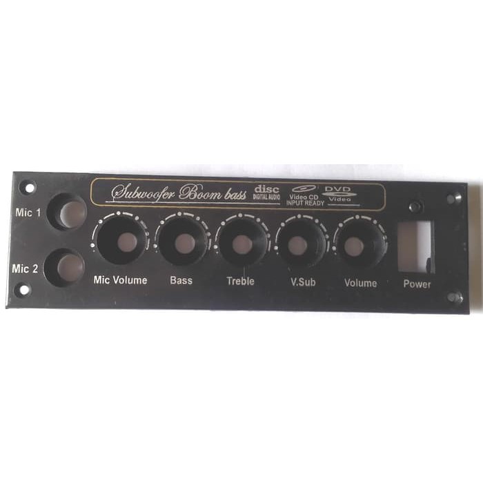 Panel Aktif Speaker Subwoofer Boombass 2 lubang Mic