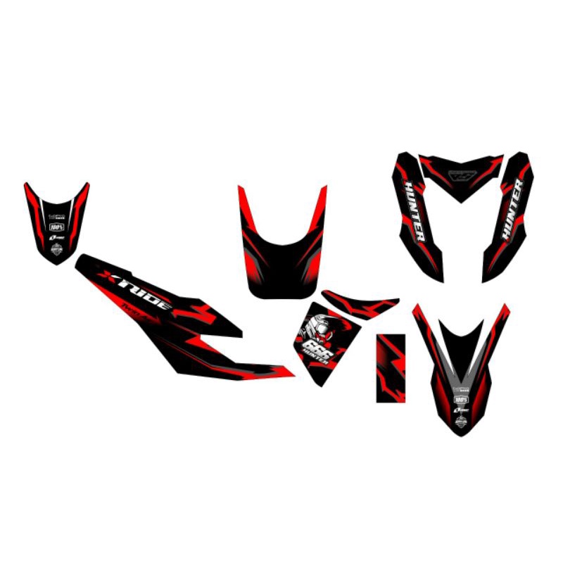 Decal stiker motor X ride Hologram | custom