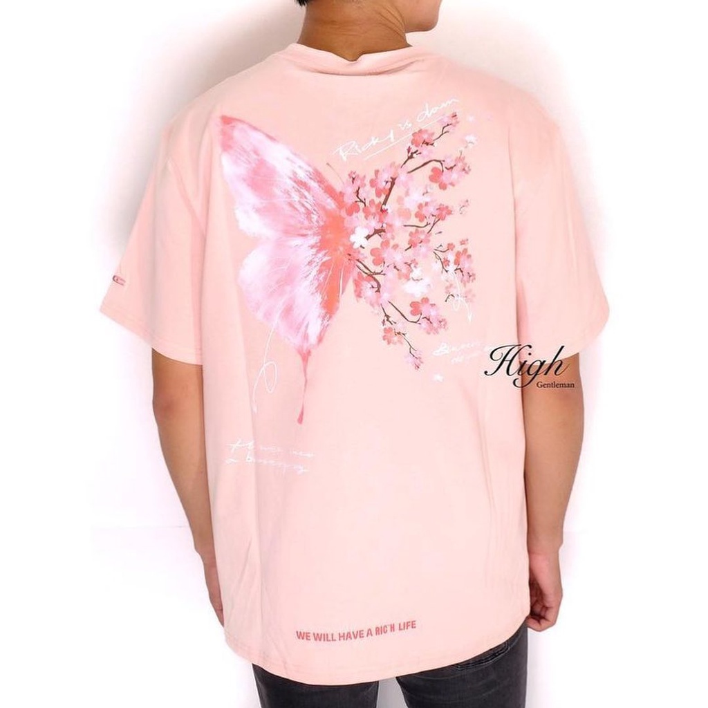 Ricky Is Clown Sakura Butterfly Tee Pink 100% Authentic