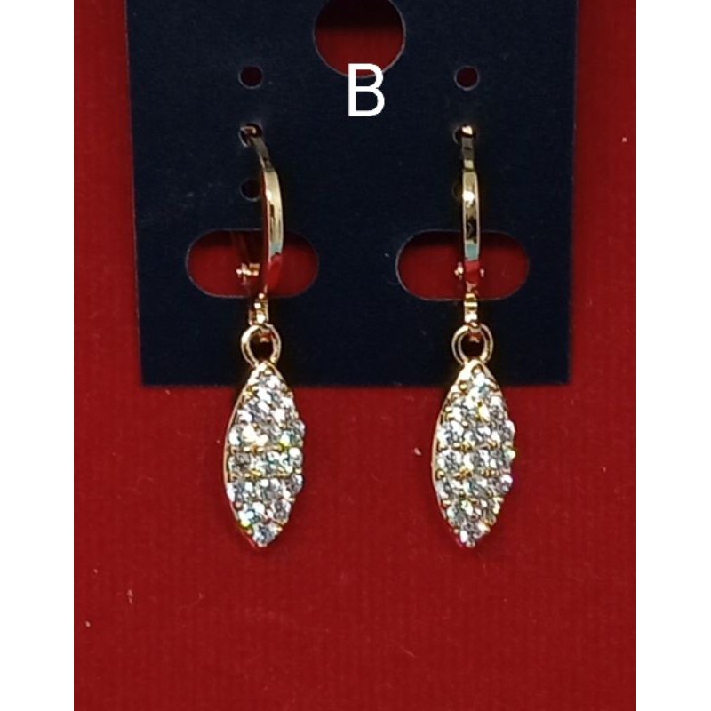 AC8. Anting xuping wanita lapis emas dgn mata zircon