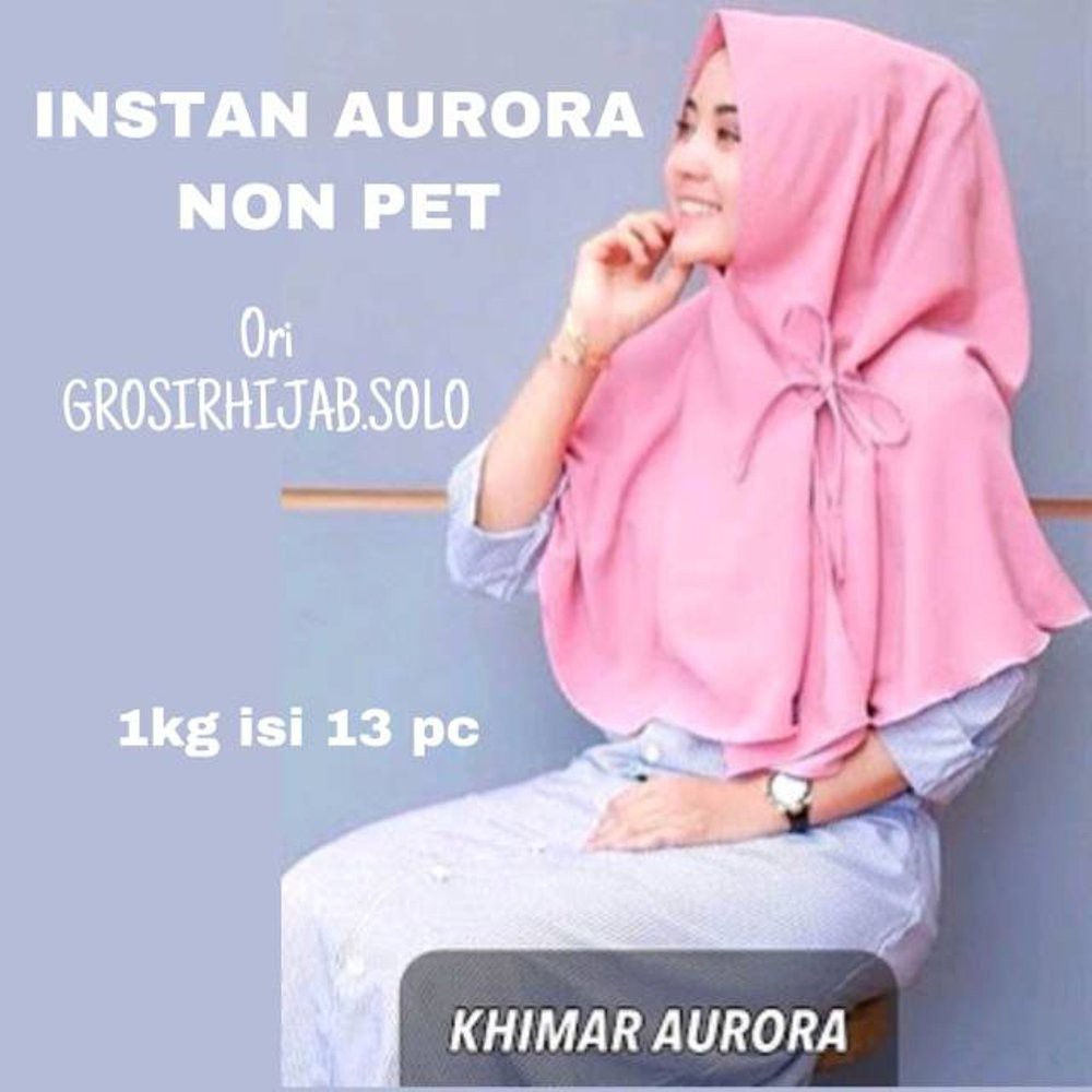 ✅ Jilbab Instan Aurora Non Pet Wolis Grade A Instant Non Pad