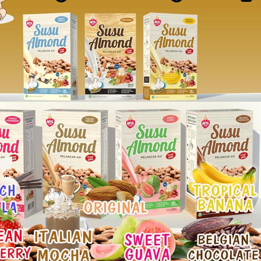 

[Terbaruuuuu] Afis Life Susu Almond Daun Katuk, Kurma, Madu & DHA :D