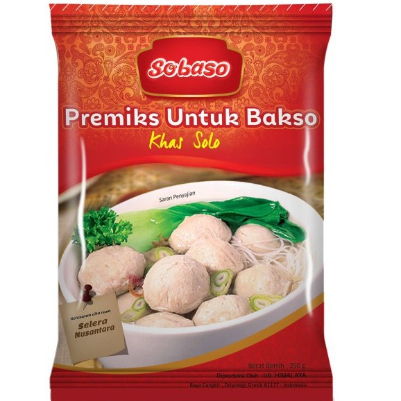

SOBASO TEPUNG PREMIKS UNTUK BAKSO KHAS SOLO 250gr