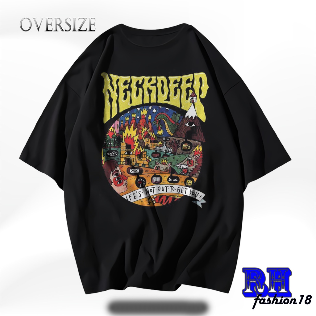 KAOS NECK DEEP OVERSIZE VINTAGE TEE T-SHIRT