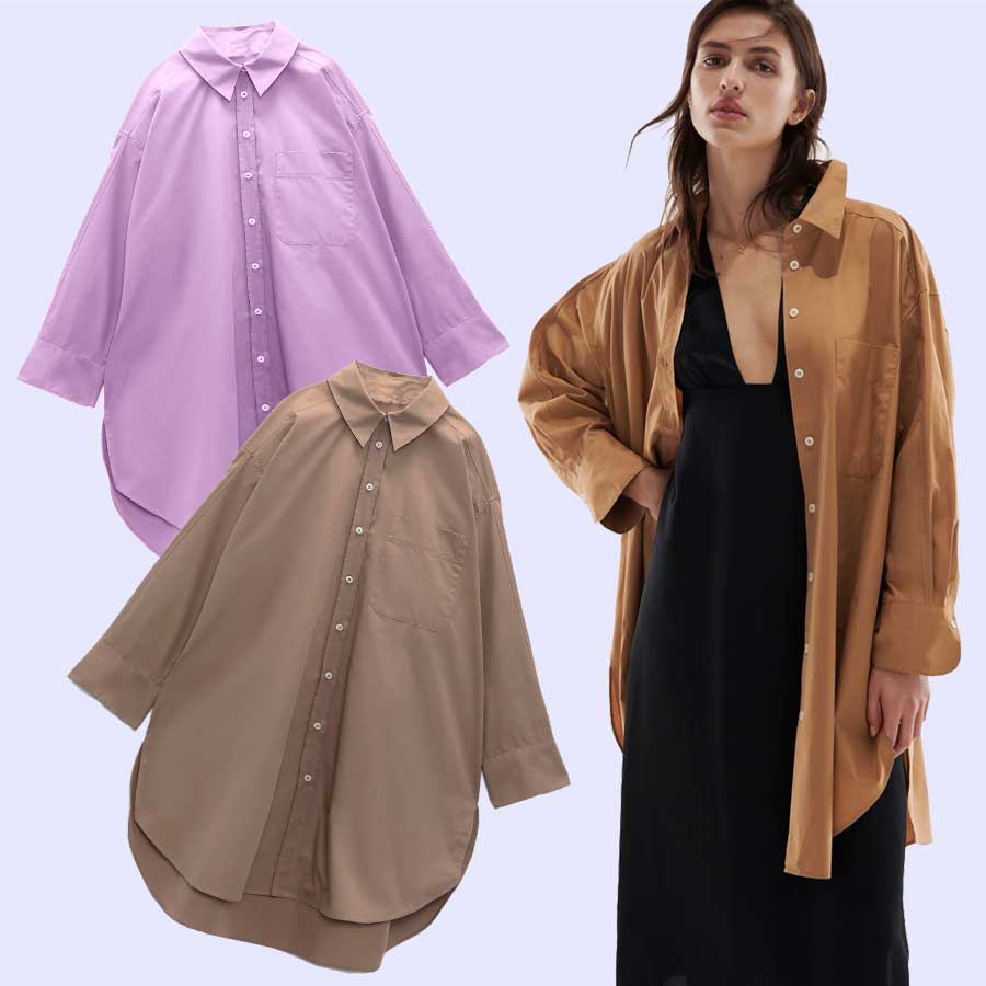 KEMEJA WANITA UNIQLO GU765 GU796 OVERSIZED LONG SHIRTS-2