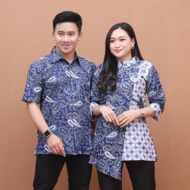 Batik wanita ASJ SA HRB026 Kenongo Kemeja Tosca Pendek Batik Fashion Baju Wanita