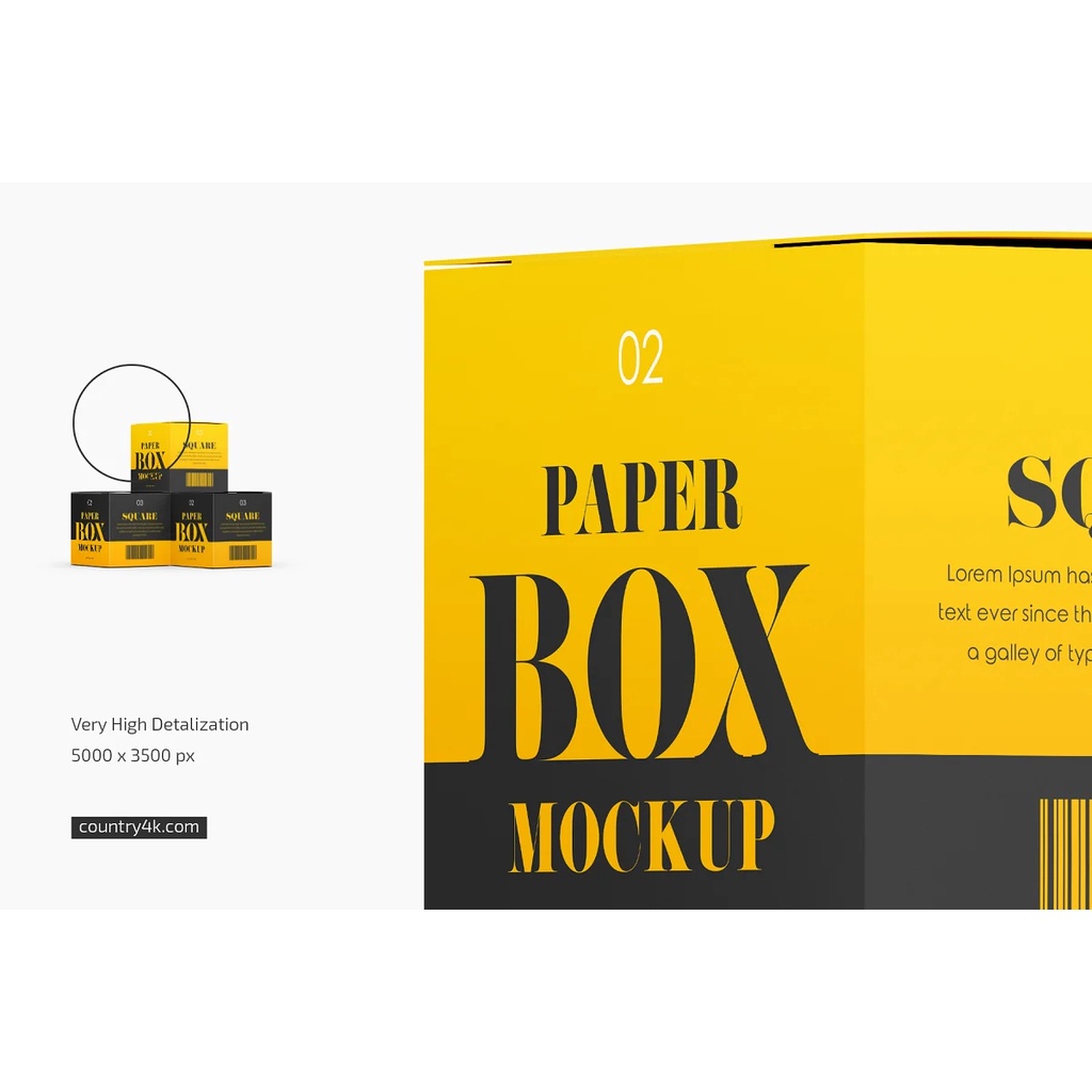 Paper Box Mockup Set