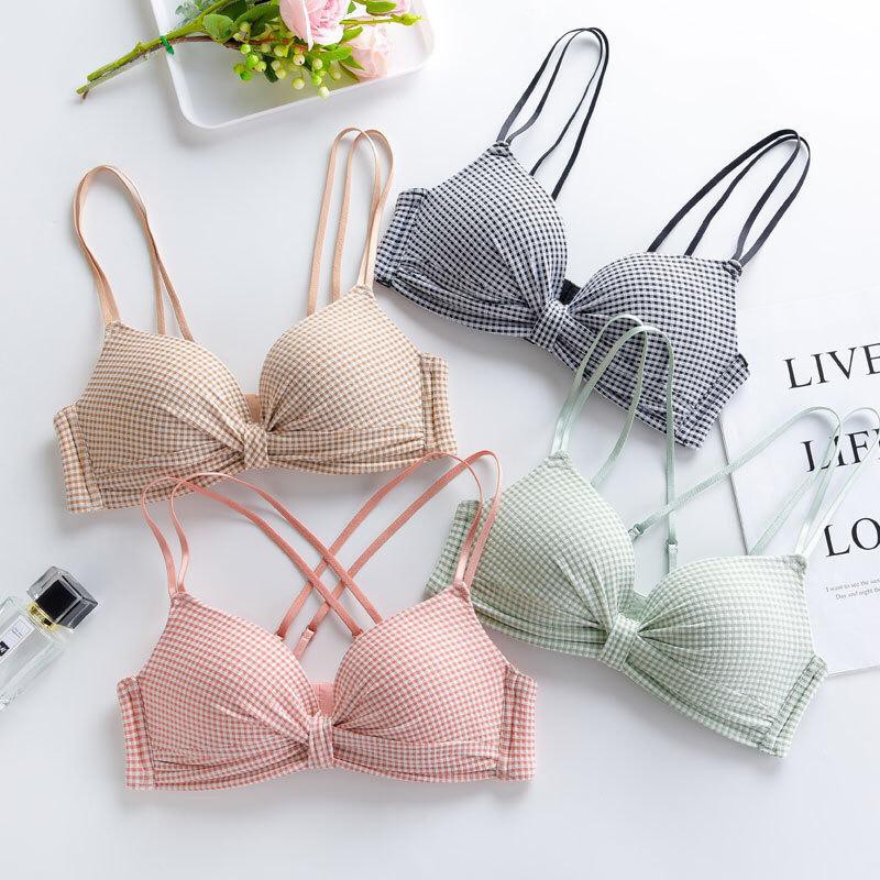 ✅𝐅𝐎𝐈𝐒𝐒® Bra Push Up BH Pakaian Dalam Wanita Jepang Model Kotak kotak 1080