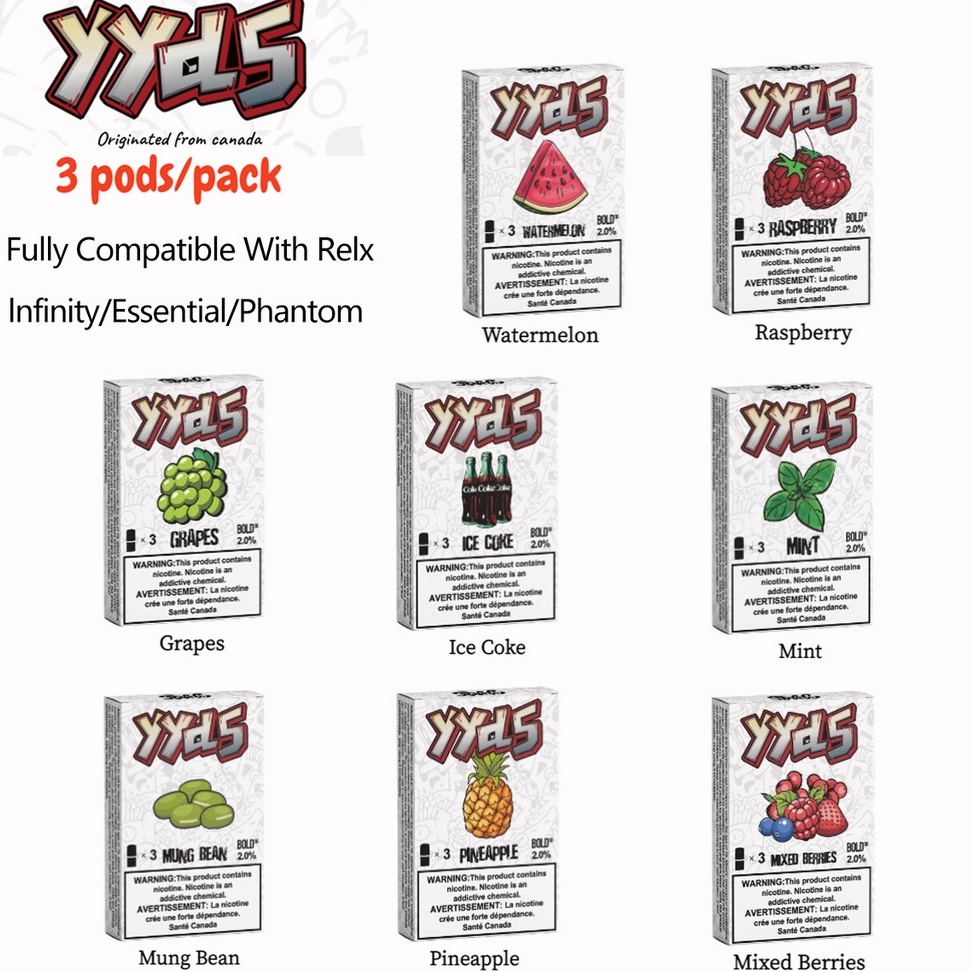 [RELX Pod]The YYDS Pod Compatible with RELX Infinity/Essential/Phantom Device Cartridge Vapee(3 pods/pack)