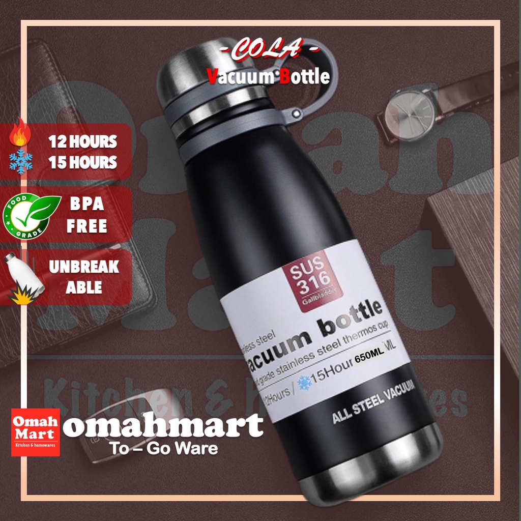 Termos Air Panas Dingin Tahan Lama 24 Jam 650 ml Vacuum Flask Stainless