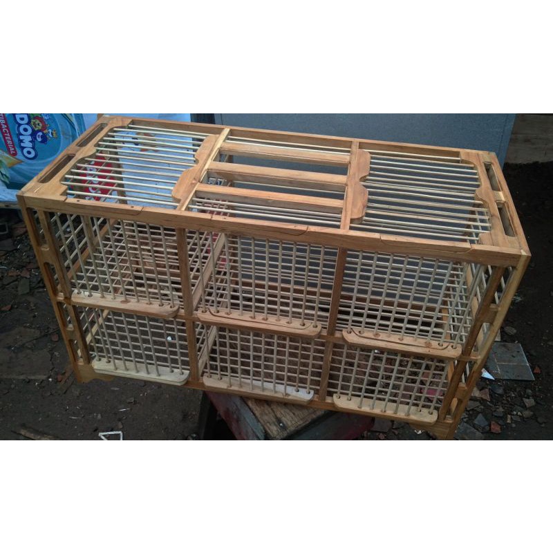 sangkar merpati ruji bambu