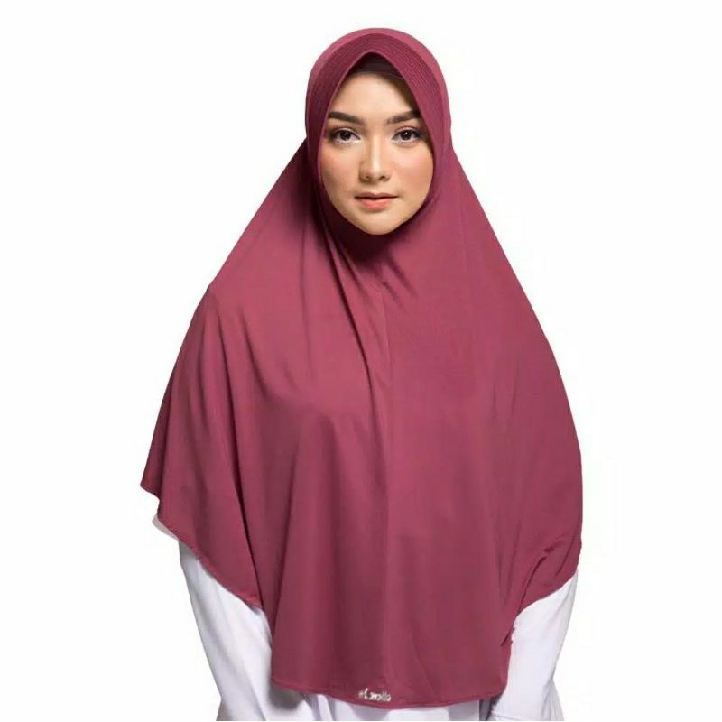Jilbab Instan Bergo Zaria Kirana Elzatta Original Warna Maroon