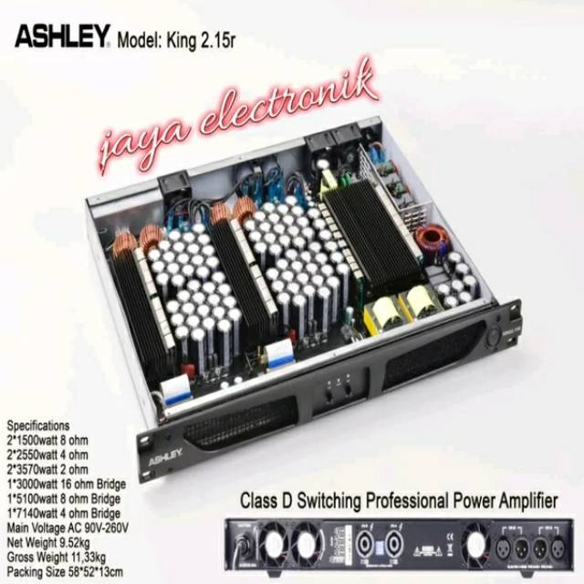 Power ashley king 2.15r original amplifier class D
