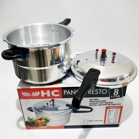 Presto 8 Liter HC / Panci Presto 8ltr+Steamer HC