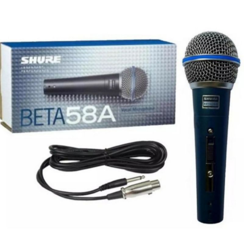 MIC KABEL SHURE BETA 58 A / MICROPHONE SHURE KABEL BETA 58A / MIC SHURE BETA 58A