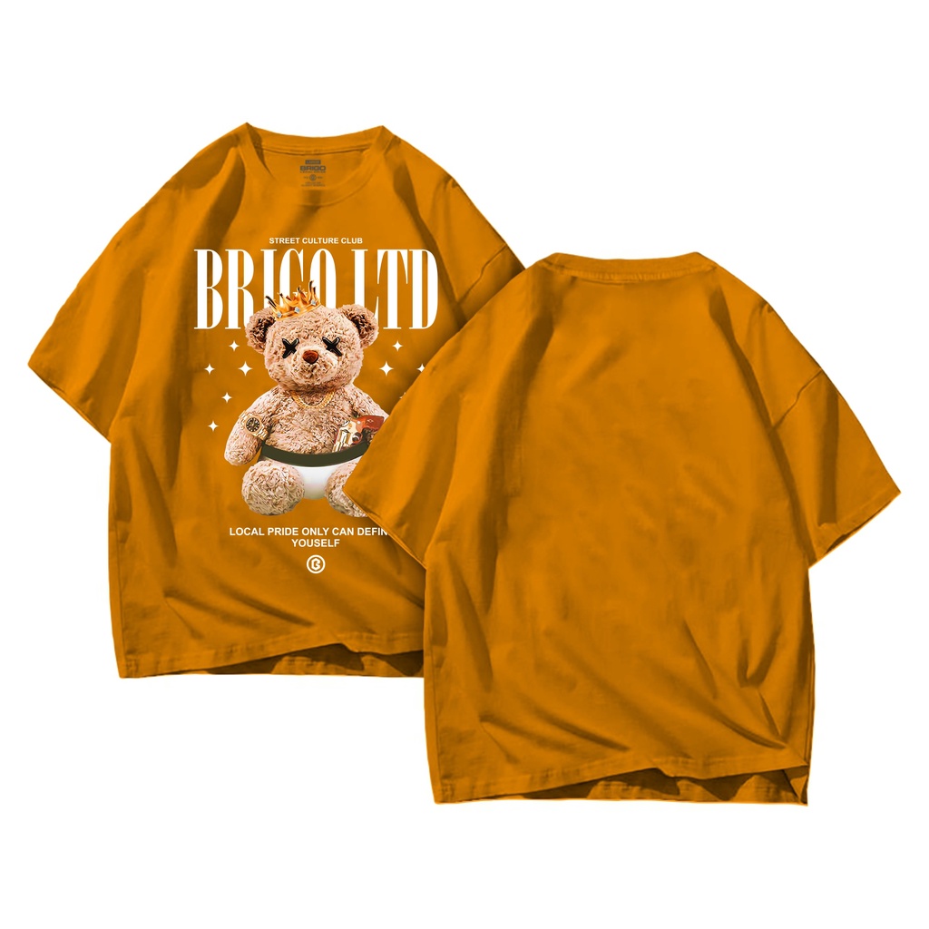 BRIGO Kaos Oversize Beruang Penguasa II Kaos Jumbo Size Pria &amp; Wanita II Kaos Oversize Print DTF