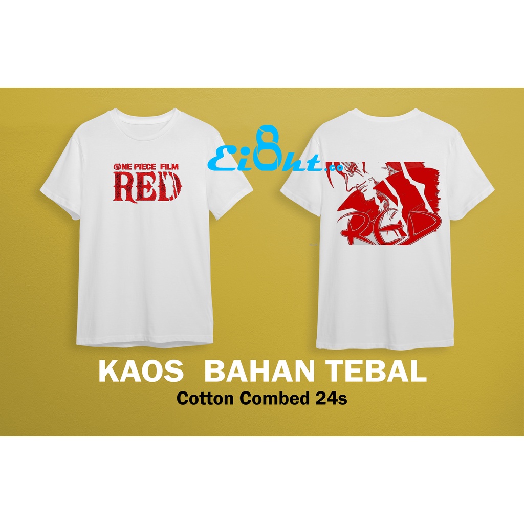 Kaos One Piece Red Shanks Anime Japan New Movie Anime Japan Cotton Combed 24s