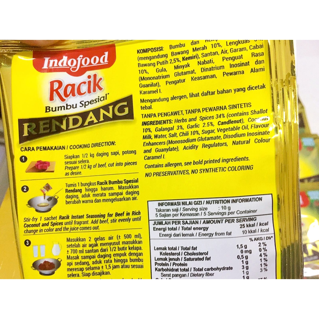 Bumbu Racik Spesial Indofood - Bumbu Basah | Rendang Rawon Kare Opor Gulai Soto Ayam