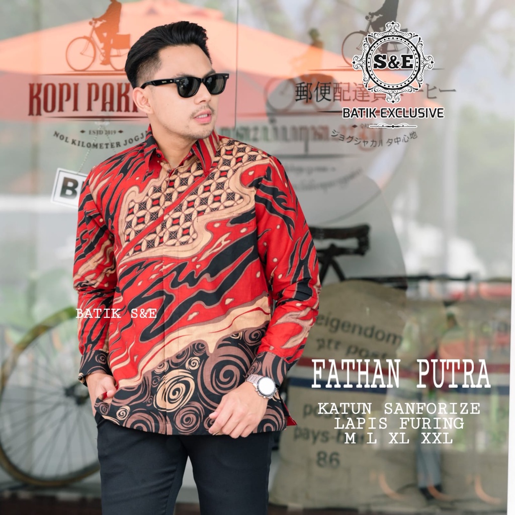 KEMEJA BATIK HIJAU LUMUT batik pria lengan panjang modern kemeja batik premium SE BATIK