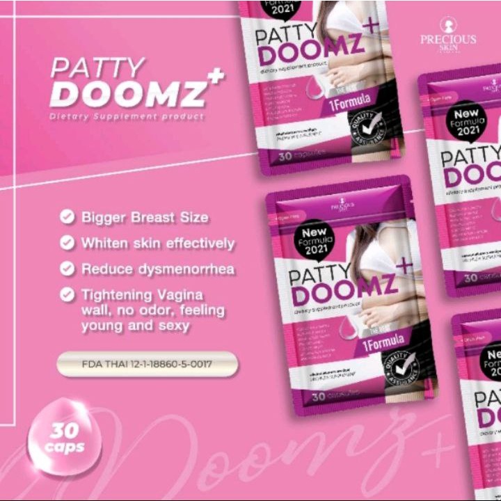 PATTY DOOMZ + BEAUTY SUPPLEMENT PEMBESAR PAYUDARA / SUPLEMEN / PEMUTIH BADAN / ANTI AGING