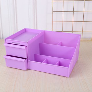 Rak Kosmetik Mini 2 Laci  Cosmetic Storage Drawer Kotak Penyimpanan Makeup Organizer  Rak Makeup