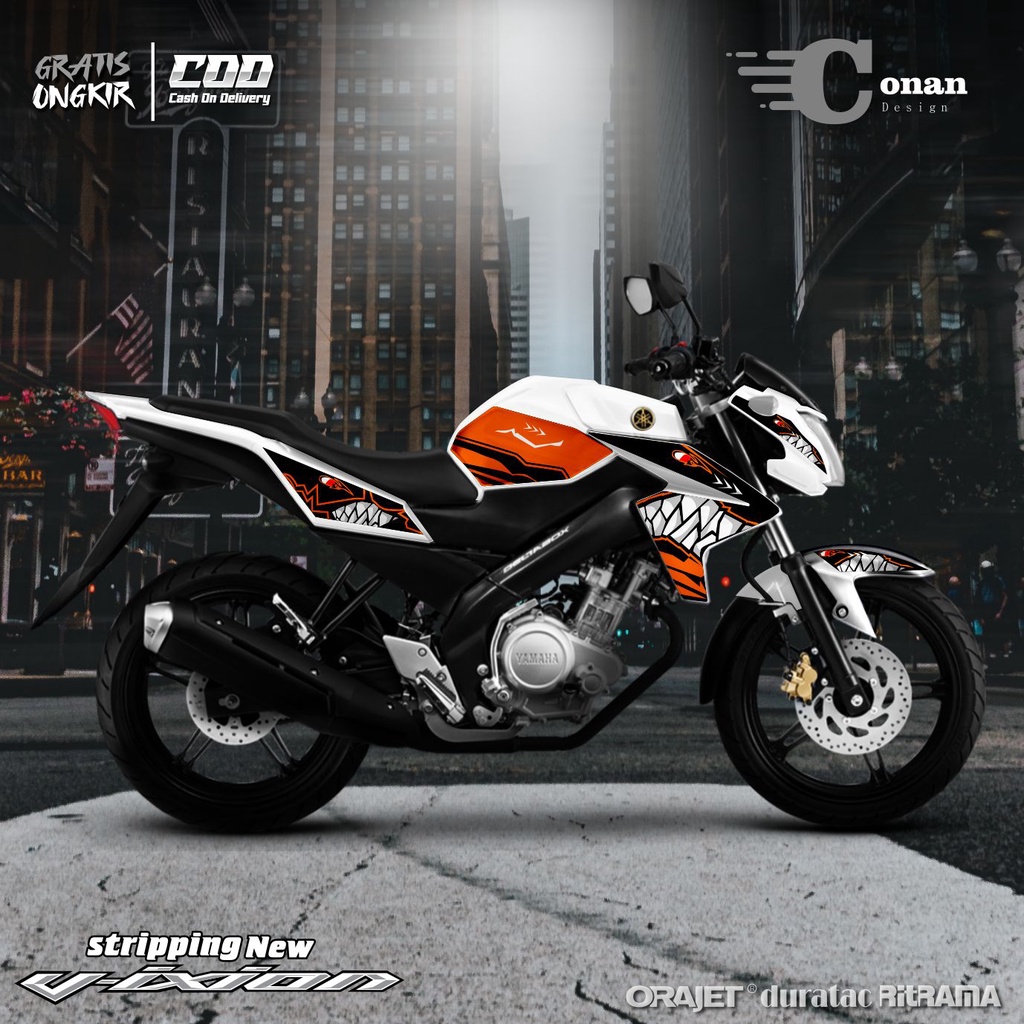 Aksesoris Stiker Variasi Yamaha Vixion New - Sticker Variasi Striping Vixion New List Shark Terkeren