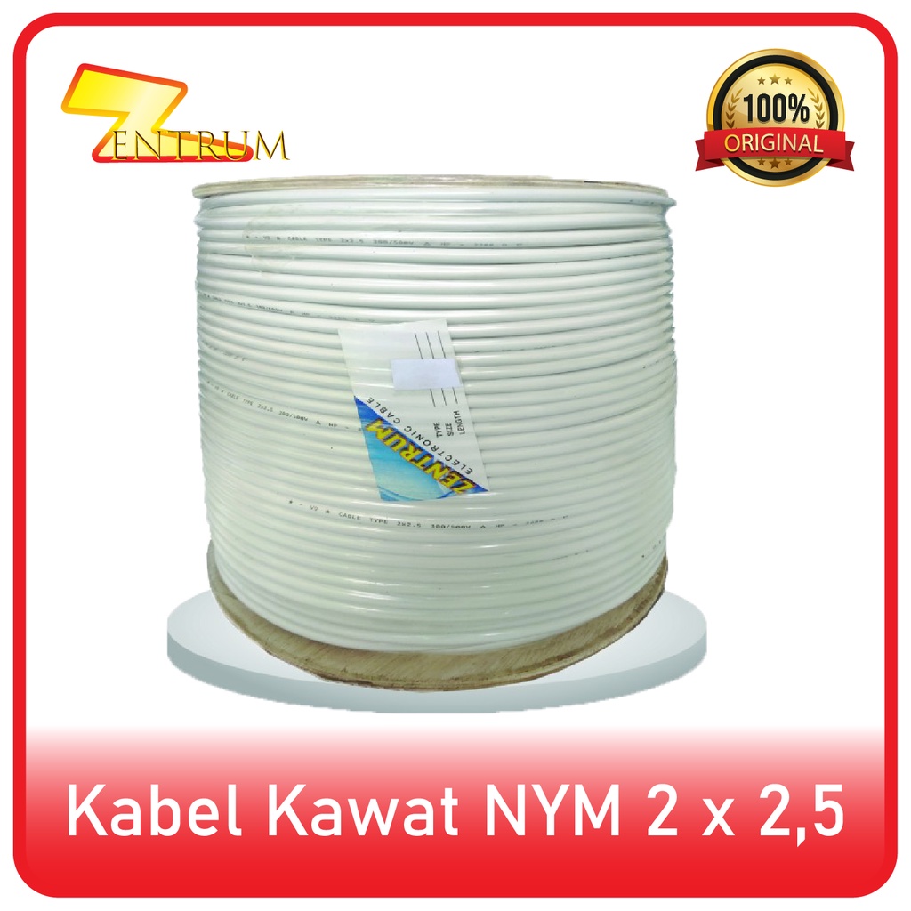 Kabel Listrik Kawat NYM 2 x 2.5 (50 Meter)