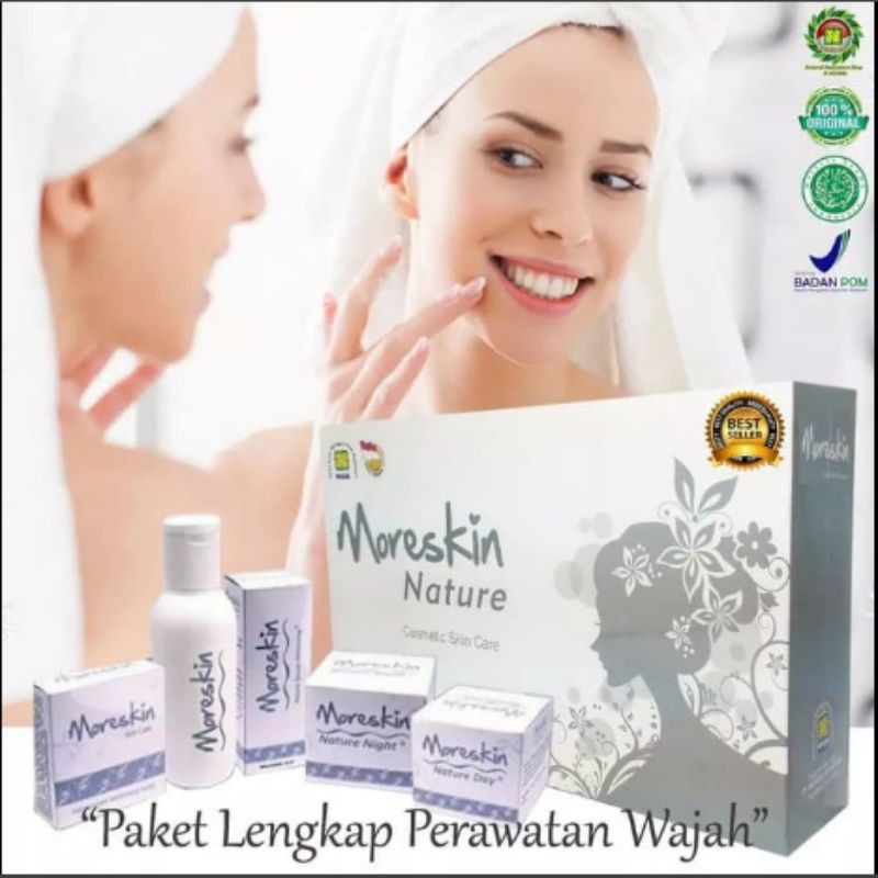 Moreskin nature nasa paket kecantikan kosmetik wajah serum kecantikan pelembab day and night cream